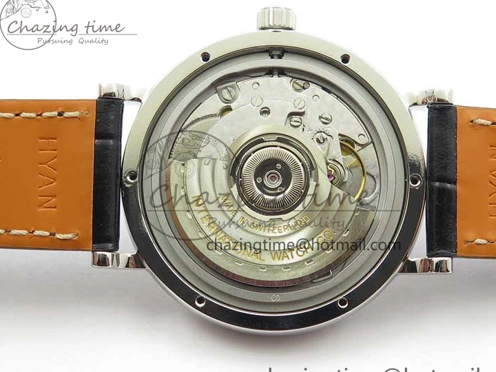 MIROTIME 0501 Portofino 37mm SS V7F 1:1 Best Edition Gray Dial on Black Leather Strap A Practical 7094